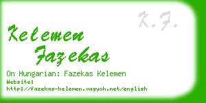 kelemen fazekas business card